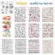 thumbnail image 1 of 10 Uds Graffiti Fun Nail Art Stickers, calcomanías de u?as abstractas 3D autoadhesivo abstracto Lady Face Rose ZefeiWu 8390606770264, 1 of 1