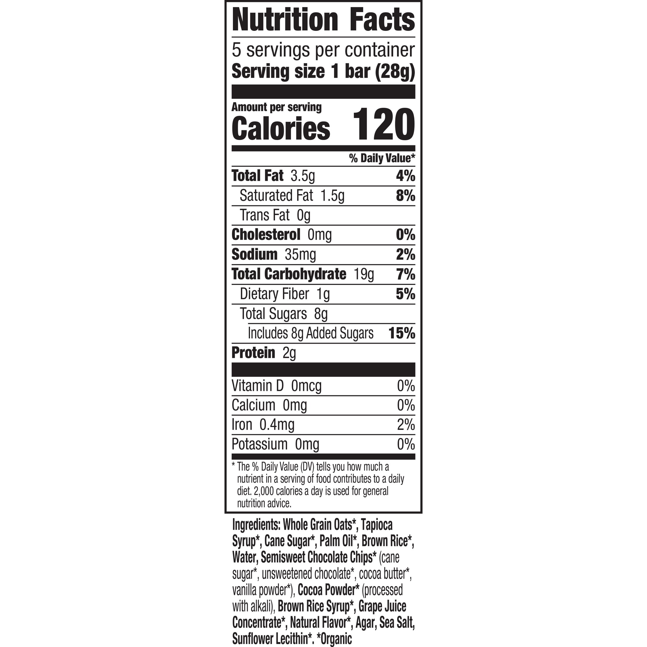 (3 pack) Annie's Gluten Free Chewy Granola Bars, Double Chocolate Chip, 5 Bars, 4.9 oz