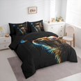 thumbnail image 3 of Manfei Kawaii Kitten Cat Bedding Comforter Set 7pcs, Mystic Butterfly Animal King Bedding Sets, Teens Kids Boys Girls Reversible Bed Sheets, Lightweight Room Decor, 3 of 7