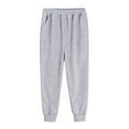 thumbnail image 6 of CPNG Children's Thin Jogger Sweatpants Straight Leg Elastic High Waist Casual Loose Cozy Sports Pants with Pocket(Grey,13-14 Years), 6 of 9