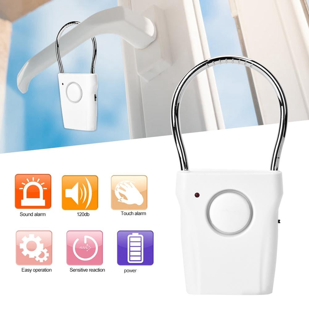 OTVIAP Touch Sensor Alarm, Vibration Door Alarm,120dB Touch Sensor Door Handle Alarm Anti-theft Vibration Window Burglar Alert Home Security