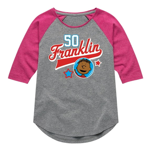 Peanuts - Franklin Athletic 50 - Youth Girls Raglan Tee