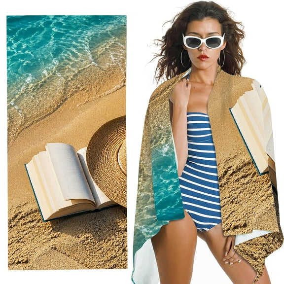 RKSupls Beach Book Hat Quick Dry Sand-Free Large Pool Beach Towel for Travel Camping
- Ultra-Soft Microfiber, Suitable for Bathroom, beach, Soft Super Absorbent- 30x60 in