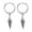 Diamond, variant on - Men Jewelry Unisex Jewelry Piercing Earrings Lever Back Earrings Stud Earrings-Bullhorn black