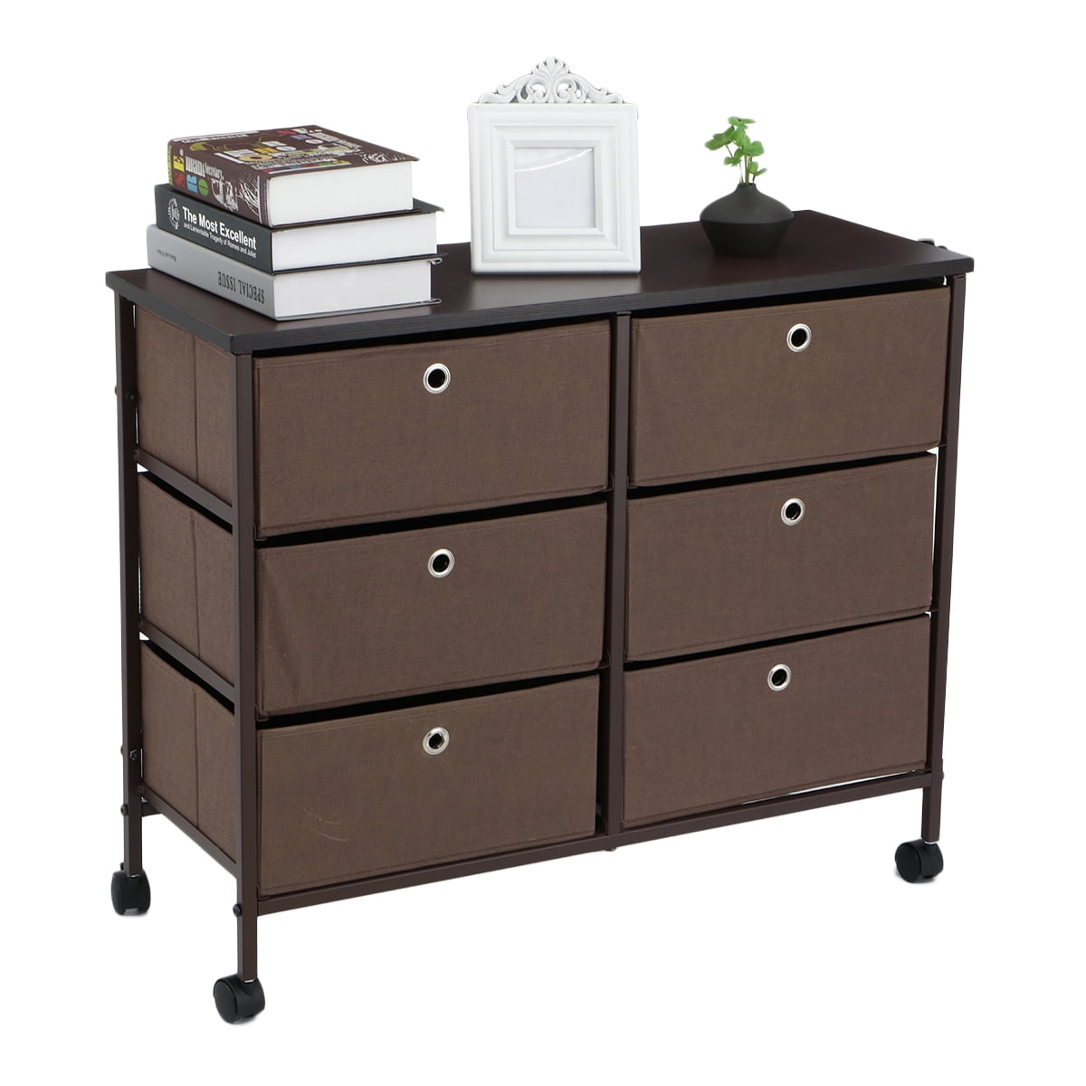 KingSo 6 Drawer Dressers for Bedroom, Fabric Dresser Tower ...