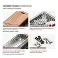 thumbnail image 6 of Kichae 33-inch Apron Front Workstation Kitchen Sink 16 Gauge Stainless Steel Sink Double Bowl 60/40, 6 of 9