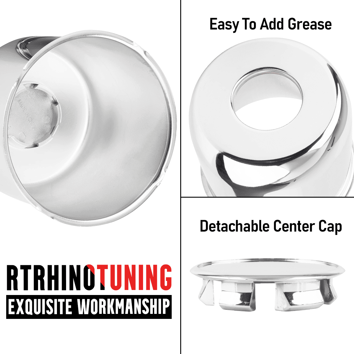 RhinoTuning 108mm/4.25in Closed-on Push Through Center Caps For Trailer - View #8