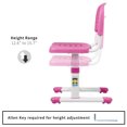 thumbnail image 4 of VIVO Pink Universal Height Adjustable Children's Desk Chair (Chair Only), 4 of 9