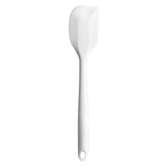 1 Pc Silicone Spatula for Cooking Baking Mixing Scraping Bowls Heavy Duty Dishwasher Safe Large Long Handle BPA Free One Piece Silicone Spatula Kitchen Utensil Heat Resistant, 10.63x2.17 Inch, White