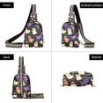 thumbnail image 7 of FORMRS Womens Crossbody Sling Bag Travel Daypack Shoulder Chest Backpack, Purple Halloween Ghosts, 7 of 7