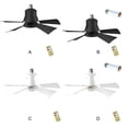 thumbnail image 4 of Transemion Small Kitchen Ceiling Fan With Lights For Stylish Addition To Any Room Designed black 2, 4 of 6