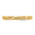 thumbnail image 3 of 925 Sterling Silver Stackable Yellow-plated Twist Ring Eternity Band Size 10, 3 of 5