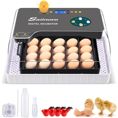 Adnoom Egg Incubator, 15 Eggs Automatic Incubator with Temperature Control and Automatic Egg Turning Function for Hatching Chickens, Ducks, Quails, and Birds, the Best Choice for Children's Gifts