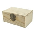 thumbnail image 1 of Caja de Almacenamiento de Joyería de Pino Hebilla Caja de Almacenamiento de Joyería Antipolvo Caja de Almacenamiento de Tarjetas Postal, 1 of 7