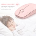 thumbnail image 5 of VIVEFOX Wireless Mouse for Laptop, 2.4G Ultra Thin Silent Mouse, with USB Nano Receiver Portable Mobile Optical Cordless Mouse for Laptop, PC, Computer, Mac(Pink), 5 of 7