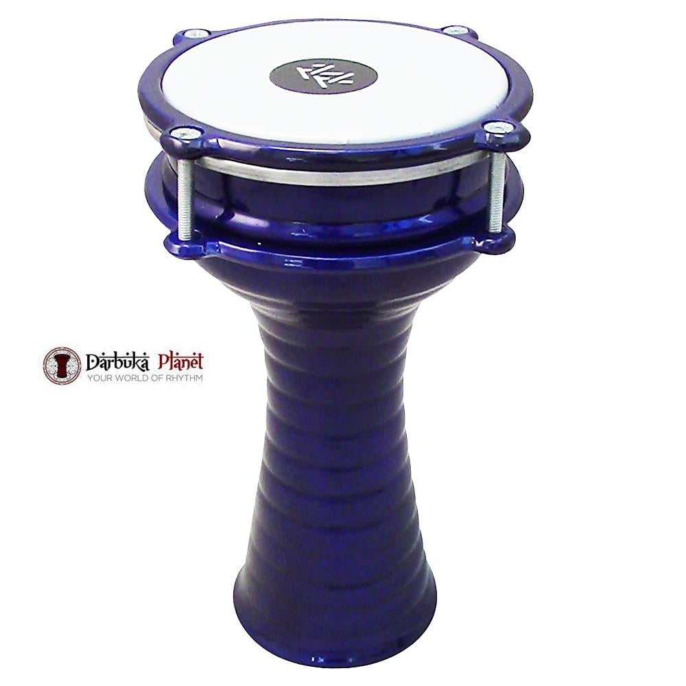 Zaza Percussion 16'' Turkish Aluminum Blue Darbuka Doumbek