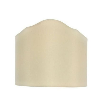 - Eggshell 6 Inch Wall Sconce Clip on Shield Lamp Shade with scalloped design