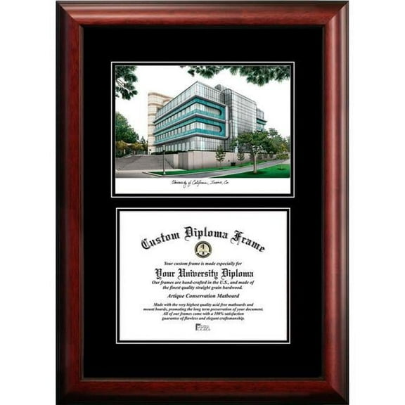 Campus Images CA933D-1185 8.5 x 11 in. UC Irvine Diplomate Diploma Satin Mahogany Frame
