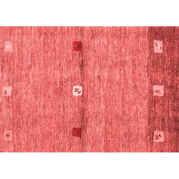 Ahgly Company Indoor Rectangle Abstract Red Contemporary Area Rugs, 2' x 3'