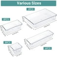 TOMITANY 25 Pcs Clear Plastic Drawer Organizers Set, Vtopmart 4Size