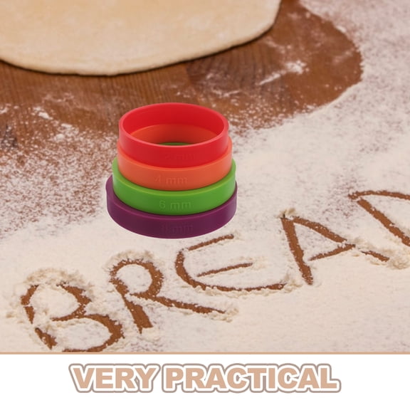 OFFIGAM 8-Piece Silicone Rolling Pin Bands Set for Adjustable Pasta Dough & Pastry Thickness Control Baking Accessories