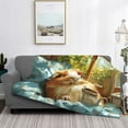 thumbnail image 2 of Uemuo Lazy Home Style Guinea Pig Printed Throw Blanket for Couch, Fluffy Fuzzy Blankets for Bed, Sofa, Cozy Flannel Faux Fur Blanket-40"x30", 2 of 6