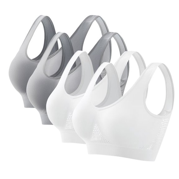 Women's Sports Bra Seamless Sports Bra Wirefree Yoga Bra With Removable Pads Comfortable Bras for Women Multicolor10 L