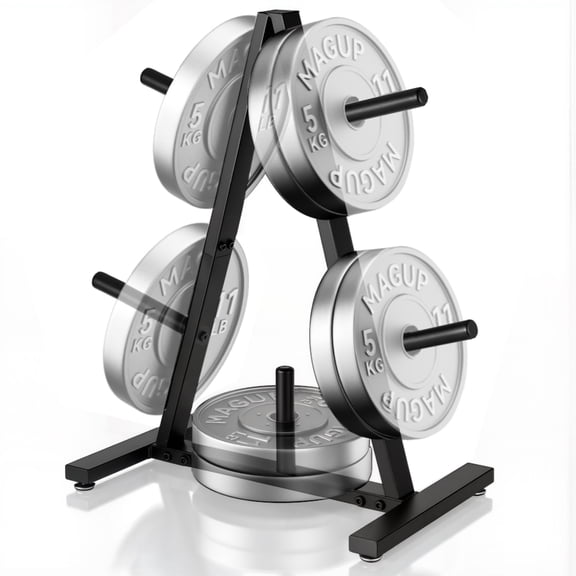 Weight Rack for Plate,POPO Weight Plate Rack Weight Tree,350LBS Max Capacity,Black