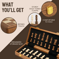 thumbnail image 3 of Tradeopia Folding Wooden Chess Set, 12-Inch Wooden Folding Chess Board, 3 of 6
