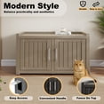 thumbnail image 5 of EasyUp Resin Enclosed Hidden Cat Litter Box Enclosure, Dual-Door Weatherproof Space-Saving Furniture for Indoor Corners & Small Spaces, Gray, 5 of 8
