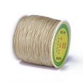 thumbnail image 2 of 1roll Round String Thread Polyester Fibre Cords Wheat 0.8mm 109.36 yards(100m)/roll, 2 of 3