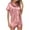 Pink, variant on BONIXOOM Family Christmas Pajamas Womens Pajamas Sleepwear None Short Sleeve Solid Sleepwear Sets Gray S
