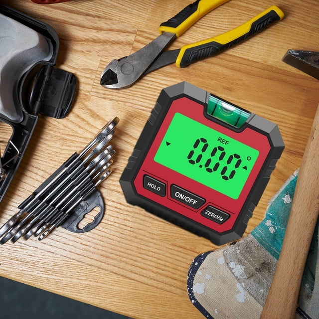 Maoww Digital Level and Angle Gauge Angle Gauge Protractor with Bubble Red