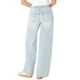 thumbnail image 4 of Celebrity Pink Women's and Women's Plus Baggy Wide Leg Jeans, Available in 30", 32", and 34" inseams, Sizes 1-24W, 4 of 11
