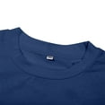 thumbnail image 4 of LIIPEE Girls Shirts Solid Color Short Sleeve Round Neck Tshirt Kids Versatile School Tee,Navy,5-6 Years, 4 of 8
