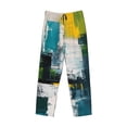 thumbnail image 2 of Haiem Abstract Brushstrokes Green Blue Men's Pajama Pants Ultra Lightweight Pjs Bottoms Sleepwear Bottom Pants With Pocket Drawstring-Medium, 2 of 7