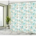 thumbnail image 5 of Ambesonne Winter Shower Curtain, Christmas People Outside, 69"Wx70"L, Seafoam Multicolor, 5 of 5