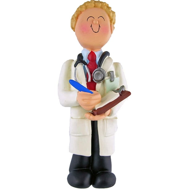 Doctor Male Blonde Personalized Christmas Ornament DO-IT-YOURSELF - Walmart.com - Walmart.com