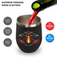 thumbnail image 4 of F1 Racing Car 12oz Wine Tumbler with lid Stainless Steel Travel Mugs Double Wall Insulated Travel Coffee Cup Wine Glasses One size, 4 of 8