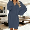 thumbnail image 2 of Sweater dress Casual Solid Turtleneck Long Sleeve Sweater Dress Elegant Comfortable Knitted Pullover Tunic For Daily Wear And Outing Versatile Soft Stretchy Winter Fall Fashion Outfit, 2 of 5