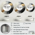 thumbnail image 4 of Designart "Gold Pottery In Gray Minimalism" Abstract Spirals Grey Large Round Mirror - Round Office Mirror Wall Decor - Modern Round Printed Mirror - 29" x 29", 4 of 6
