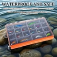thumbnail image 6 of Fishing Tackle Box 2pack 3700 Waterproof Tray With 20 Removable Dividers Clear Lure Organizer For Swimbaits Hooks And Terminal Storage, 6 of 8