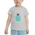 thumbnail image 2 of Boston Terrier Pockets Cute Toddler Tshirts for Boys Girls (Gray, Youth XL), 2 of 5