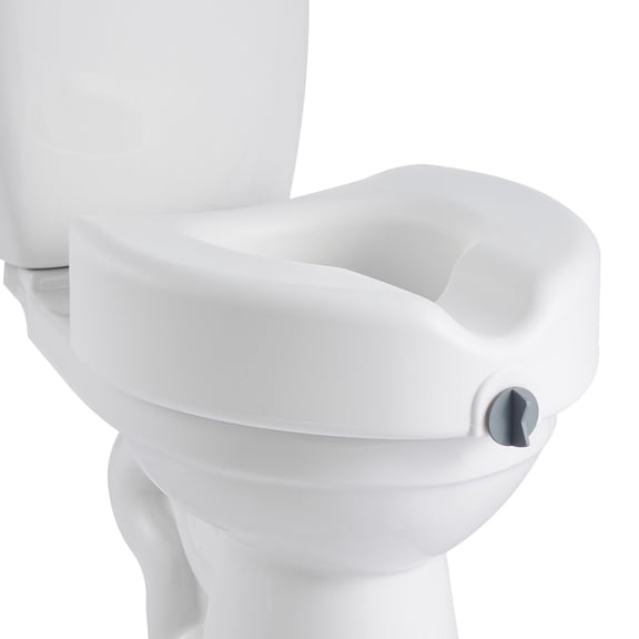 VEVOR Raised Toilet Seat, 350 lbs Capacity, 5-Inch Lift Height, Commode Elevated Toilet Seat Riser with Enlarged Opening for Seniors, Elderly, Handicap, Disabled, Adults, Fits Elongated & Round Bowl