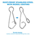 thumbnail image 3 of Unique Bargains 24Lbs Stainless Steel Fishing Snaps Swivels Clips Quick Change White 50 Pack, 3 of 6
