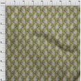 thumbnail image 4 of oneOone Cotton Silk Yellow Fabric Feather Quilting Supplies Print Sewing Fabric By The Yard 42 Inch Wide, 4 of 4