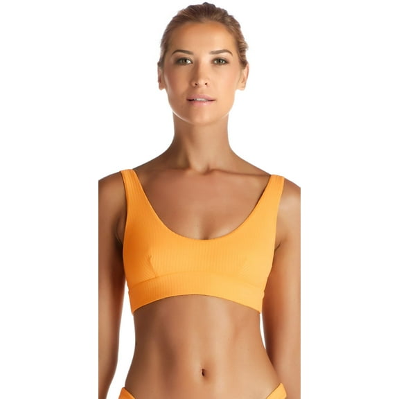 Vitamin A Sunflower EcoRib Sienna Ribbed Tank Bikini Top 809T-SRB S/6 / yellow