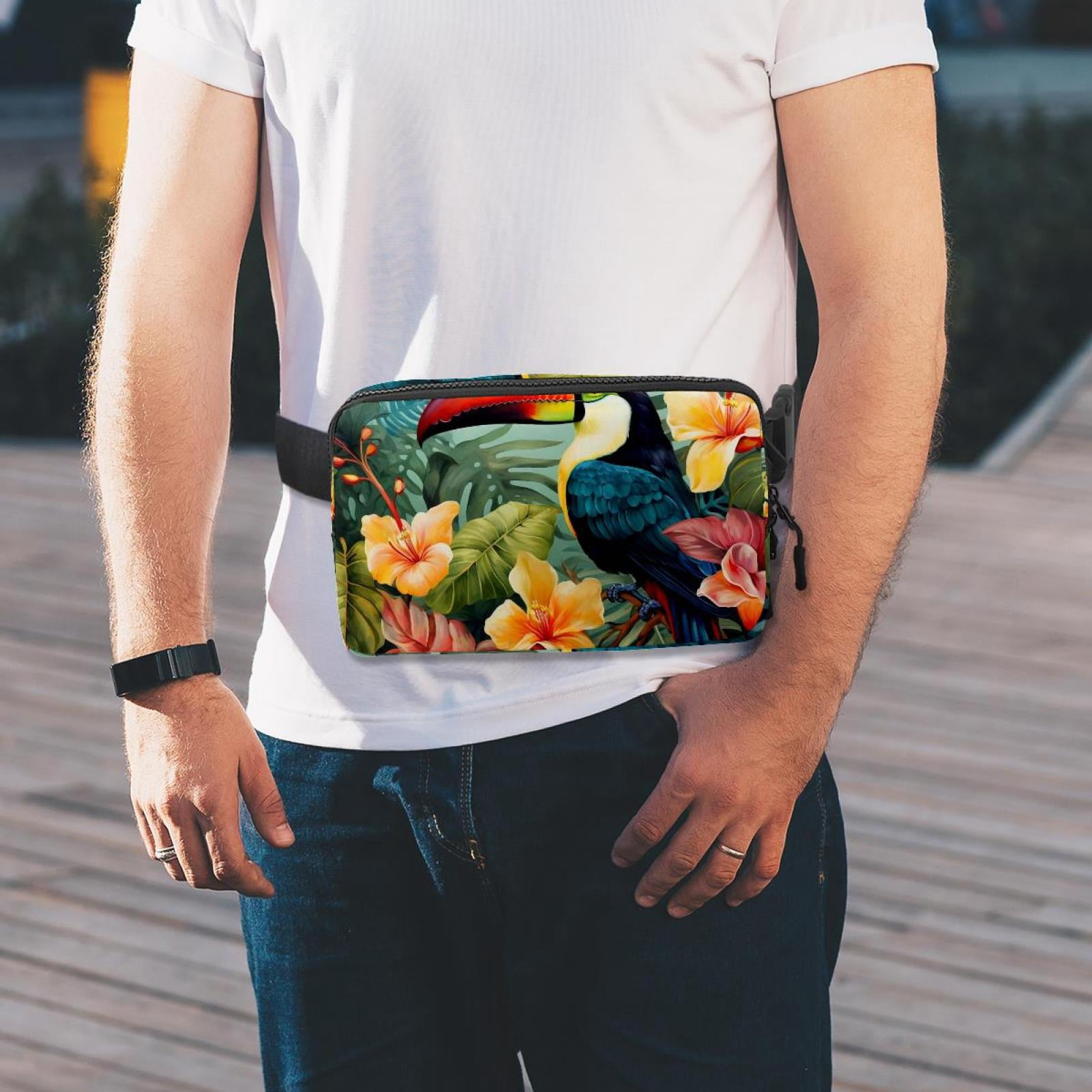Toucan Lightweight Adjustable Waist Bag with Extension Strap for Men and Women - Fanny Pack Money Belt