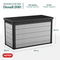 thumbnail image 6 of Keter Denali Grey 200 Gallon Durable Resin Outdoor Storage Deck Box Ideal Store Garden Tools and Pool Toys, Grey, 6 of 15