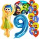 thumbnail image 3 of Ramo de globos Disney Inside Out de 32 pulgadas, color azul y rojo, suministros para fiestas de primer y segundo cumpleaños, globos de látex para niñas y niños, decoración del hogar, 3 of 5
